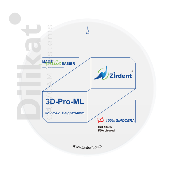 Циркониевый диск Zirdent 3D Pro Multilayer