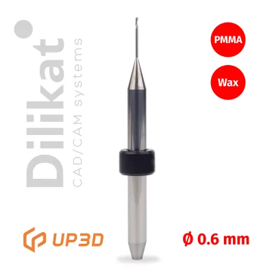 Фрезы Up3D по PMMA/Wax Single flute, 0.6, WAX,PMMA