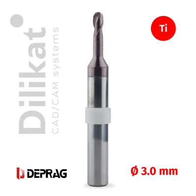  Фрезы CAD/CAM Deprag, T1, 3.0, Titanium