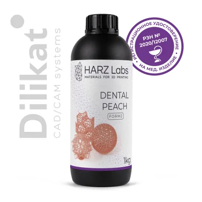 Фотополимер Harz Labs Dental Peach Form2, персиковый (1 л.)