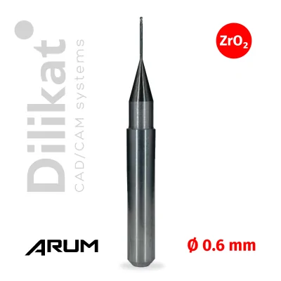  Фреза CAD/CAM по циркону для ARUM, ZrO2, D=6 мм, 0.6