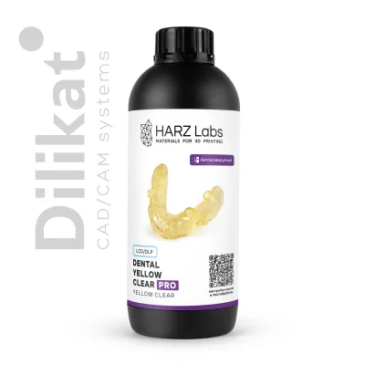 Фотополимерная смола HARZ Labs Dental Yellow Clear PRO 1 кг