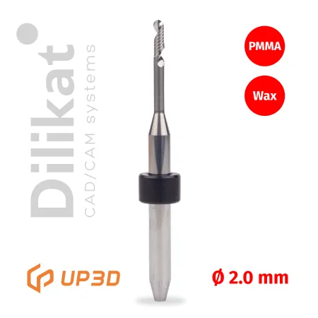 Фрезы Up3D по PMMA/Wax Single flute, 2.0, WAX,PMMA