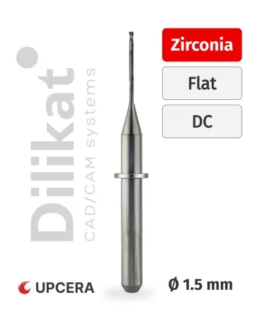 Фрезы для Upcera по Zirconia, для станков A52W, DC, Flat, 1.5 мм