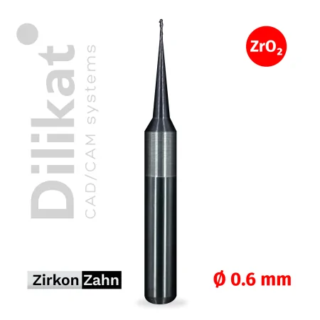  Фреза CAD/CAM по циркону для Zirkonzahn, ZrO2, D=6 мм, 0.6