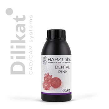 Фотополимерная смола HARZ Labs Dental Pink, розовый (1000 гр)