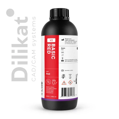 Фотополимер Harz Labs Basic Red V2, 1кг