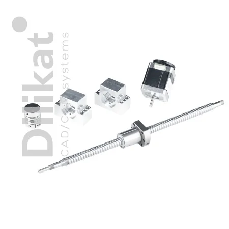 Комплект ШВП для фрезерных станков UP3D P53 и P52, Ось X