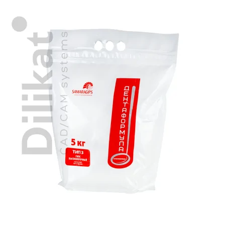 Гипс стоматологический Дентаформула, ТИП-3 Артикуляционный, 5 кг