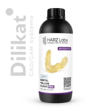 Фотополимерная смола HARZ Labs Dental Yellow Clear PRO 1 кг